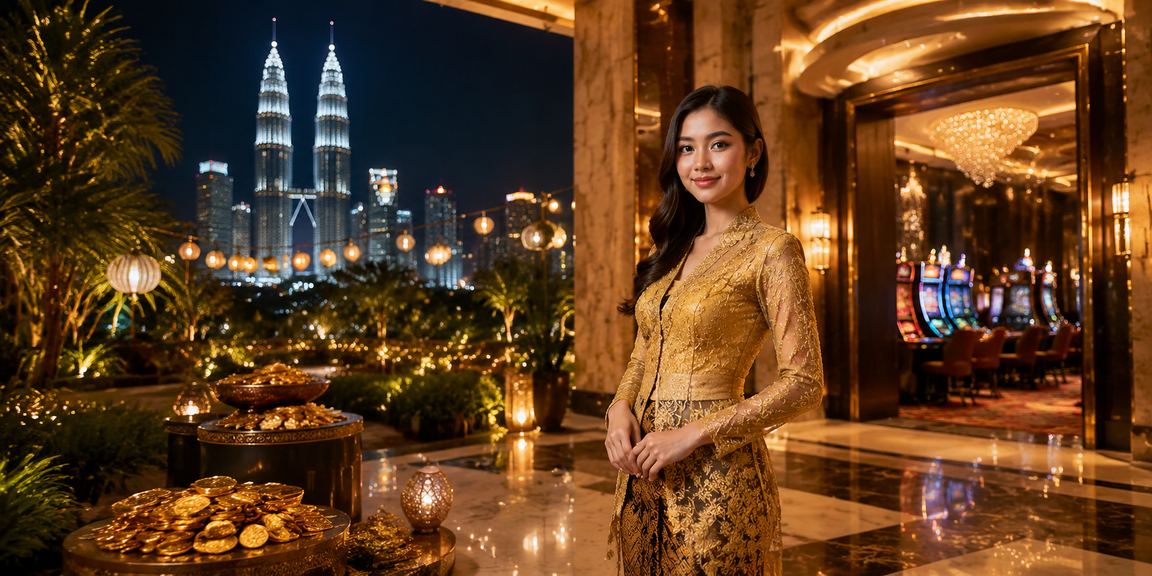 Pengguna 20w50 Kuala Lumpur menikmati kasino dalam talian dengan pakaian tradisional kebaya
